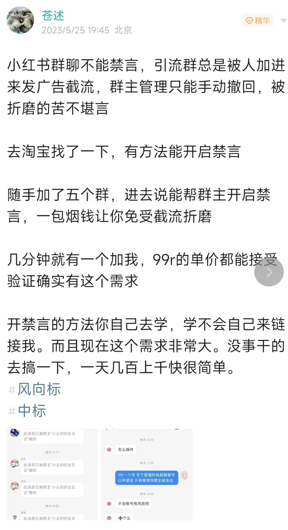 小红书禁言发起人的复盘：一个项目的诞生与“毁灭”​