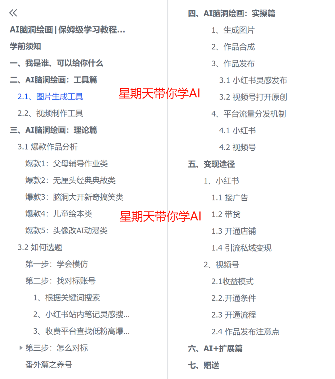 AI脑洞绘画|保姆级学习教程|星期天V2​