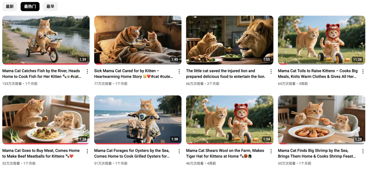 猫咪疗愈长视频拆解 & 频道运营技巧​